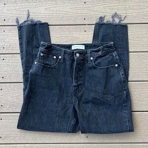Abercrombie & Fitch Black High Rise Mom Jeans Size 29/8R Curve Love